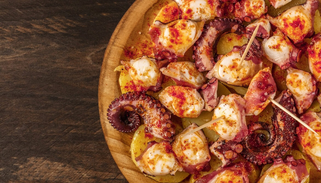 🎄Recetas Navideñas: 🐙 Pulpo a la Gallega con Aceite Picante de Habanero